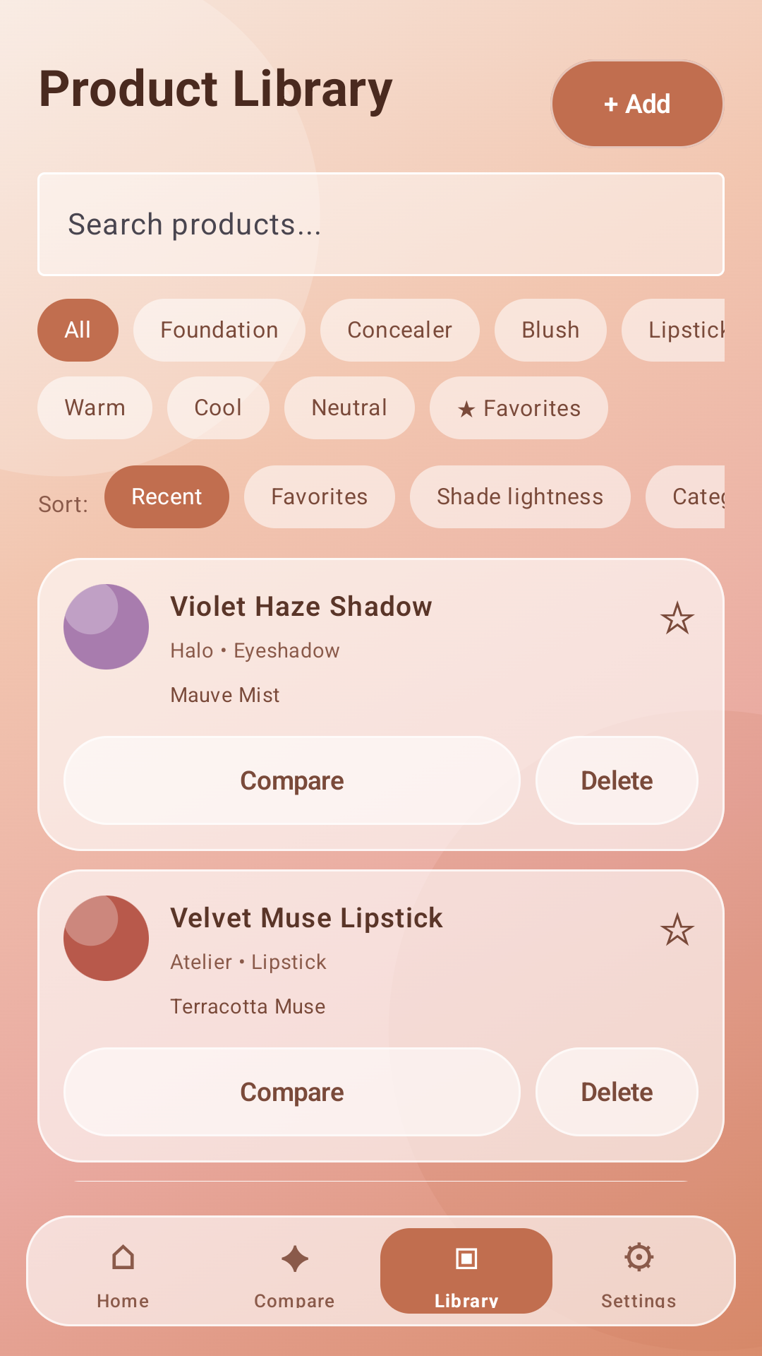Beauty Blend product library